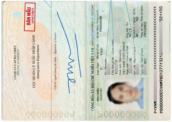 mẫu scan hộ chiếu
